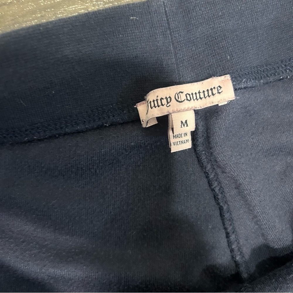 Juicy Couture Velour Wide Leg Pants with Pink Logo - Picture 4 of 7